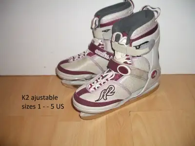 Patins chaud  K2 ajustable  warm skates  sizes 1 -- 5 US  child, View more