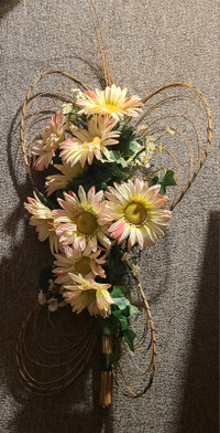Vintage wall hanging  flower arrangement 
