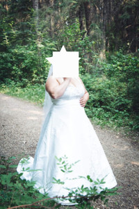 Beautiful white wedding dress plus size 20