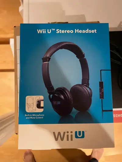 Brand new in box. Never opened. Made by Rocketfish for Nintendo. Headset for the Wii U. Size of head...