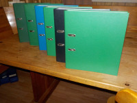 GERMAN BINDERS WITH PUNCHED POCKETS AND RULED PAPER SIZE DIN A4
