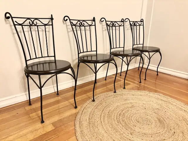 wrought iron & solid wood chairs  in Chairs & Recliners in Nelson - Image 10