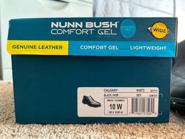 BRAND NEW Nunn Bush Calgary black leather comfort gel shoes in Men's Shoes in Brantford - Image 2