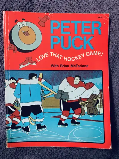Dive into hockey history with this vintage "Peter Puck: Love That Hockey Game!" book by Brian McFarl...