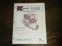 Kohler K340-2FA Snowmobile 2 Cycle Engines Parts Manual