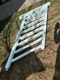 Pair Of White Aluminum 5 Step Stair Railing