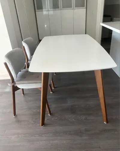 Structube dining table with 2 chairs, View more