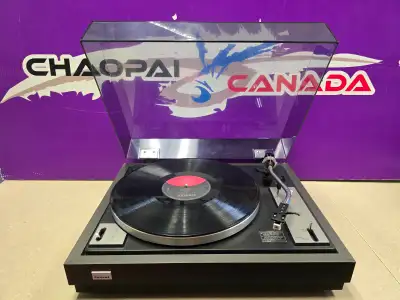 Wooden Base Sansui FR-1080 2-Speed Automatic Turntable for Sale., View more