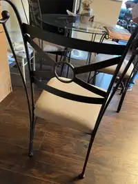 Glass Dining table with  4 chair set