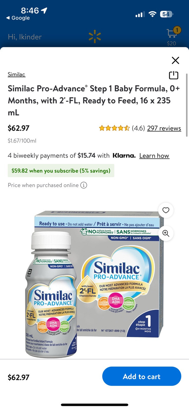 Similac Pro Advance Step 1 (unopened) in Feeding & High Chairs in Terrace - Image 2