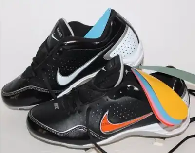 baseball metal cleats conversion only green yellow and white , View more