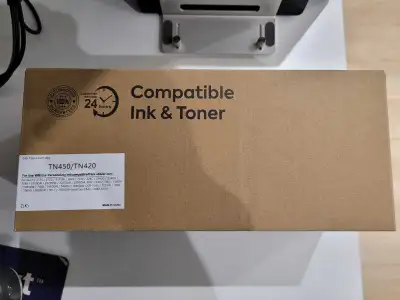 Brand new sealed aftermarket TN450/TN420 toner cartridge for Brother printer. Pickup downtown Halifa...