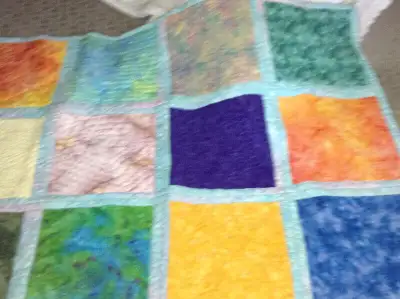 Hand made lap quilt for sale, View more