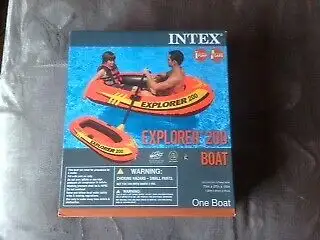 Intex Explorer 200 Boat. New, still in box. 73" x 37" x 16" 210 lb capacity (oars not included) Aski...