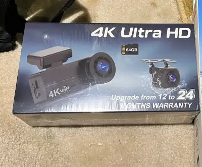 4K Ultra HD Dash Cam with 64GB Card, View more