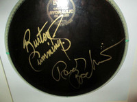 Burton Cummings & Randy Bachman Autographed Drumhead - Framed