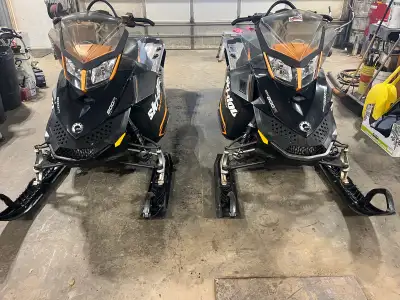 Have a 2013 and 2014 virtually identical, original and stock. Each has 800R P-Tek with 154” X 2 & 1/...