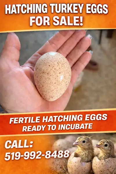$30 per dozen or $3 each Artisan Gold Turkey Hatching Eggs for Sale Fertile Artisan Gold turkey hatc...