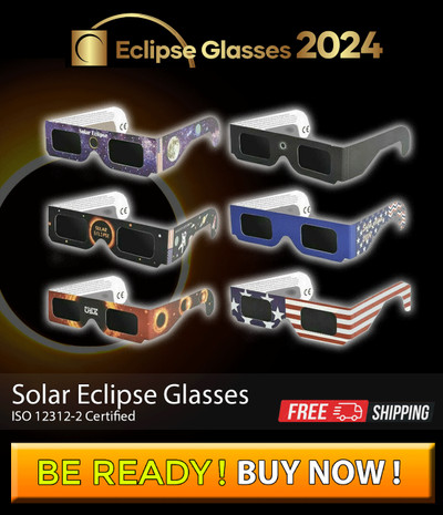 Solar Eclipse Glasses - ISO-12312-2 Rated - April 8th Eclipse!