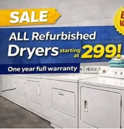 ♻️ Refurbished Dryers Starting $299! ♻️ Save big without sacrificing quality. Our refurbished dryers...