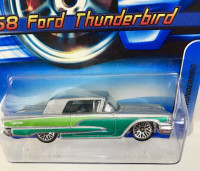 2005 Hot Wheels Collector #181 '58 FORD THUNDERBIRD Silver/Green