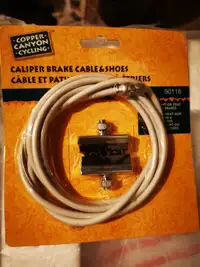 CALIPER BREAK CABLE AND SHOES.  $10 BRAND NEW ORIGINAL PACKAGING