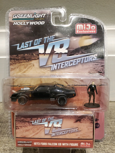 BNIB #51208 2018 Release 1:64 Diecast Greenlight Hollywood Mad Max 1973 Ford Falcon XB with Figure L...