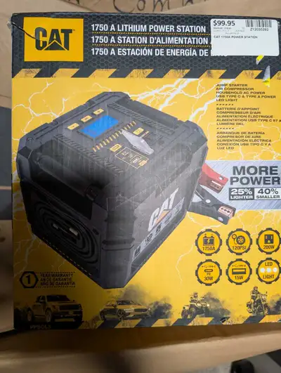 Best to text or phone 780-952-7870. 4-in-1 CAT 1750 Amp Lithium Jump Starter, Power Station 200watt...