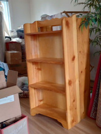 Two Solid Pine Bookcases 