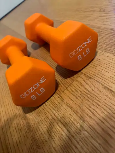 GOZONE 8 lb Dumbbells (Pair), View more