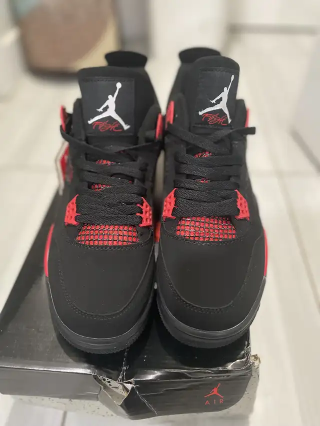 Jordan 4 Red Thunder in Men's Shoes in Calgary - Image 3