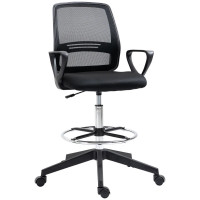 Office Chair Drafting Chair Tall with Foot Ring, Mid-Back Mesh E