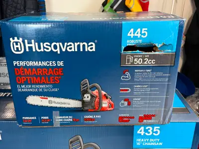 Husqvarna 18” Gas Chainsaw 445 –  Never Used , View more