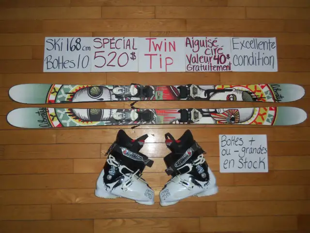 Ensembles kits ski alpin TWIN TIP 150 156 163 170 171 176 183 cm in Ski in Drummondville - Image 11