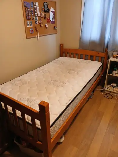 twin bed with mattress, View more