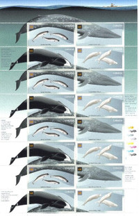 Canada Stamps - Narwhal 46c (Pane of 16)
