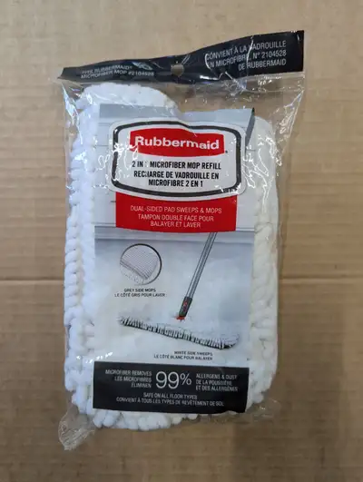 Recharge de vadrouille en microfibre 2-en-1 de Rubbermaid - NEUF, View more
