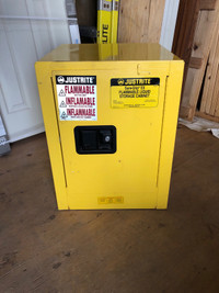Justrite paint and chemical storage cabinet
