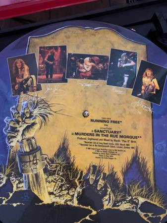 IRON MAIDEN Running Free 12" PICTURE DISC LP Vinyl 1985 EMI RARE in CDs, DVDs & Blu-ray in Burnaby/New Westminster - Image 3