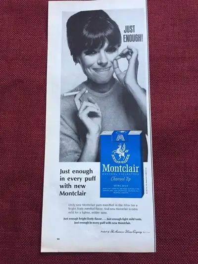 “Just enough!» Dimensions: 5 1/2 inches wide by 13 1/2 inches high. In excellent condition. Shipping...