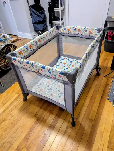 Portable Folding Baby Playpen/Bassinet - LIVINGbasics, View more