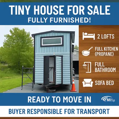 Modern Tiny House on Wheels – $60,000 – Hammonds Plains, Halifax ✨ Note: it’s not been registered ye...