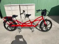 Pedego Electric Tandem Bike Red