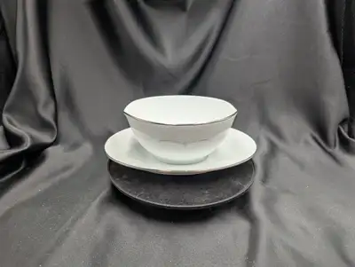 Vintage Noritake Whitebrook Gravy Boat with Attached Baseplate, View more