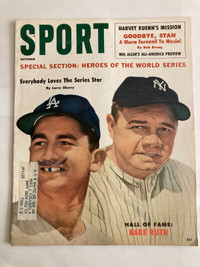 October 1960 Sport Magazine Babe Ruth NY Yankees