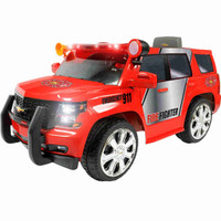 6V Chevy Tahoe Fire Rescue Kids Ride On Truck