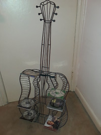 Guitar shaped CD rack 