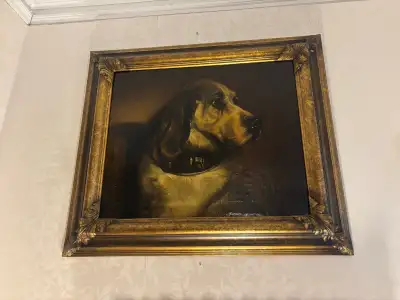  Oil Painting by Edwin Landseer – Dog Portrait , View more