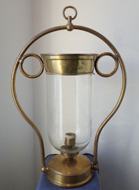 Vintage brass hanging lamp fixture