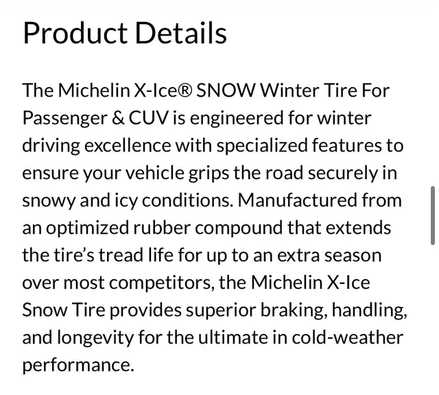 Brand New Michelin X-Ice Snow SUV Tires – 225/65R17Selling fou in Tires & Rims in Brockville - Image 6